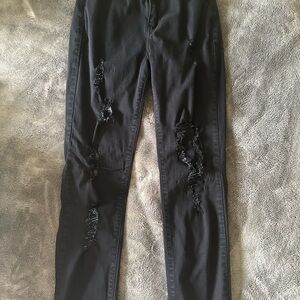 Distressed Black Jeans